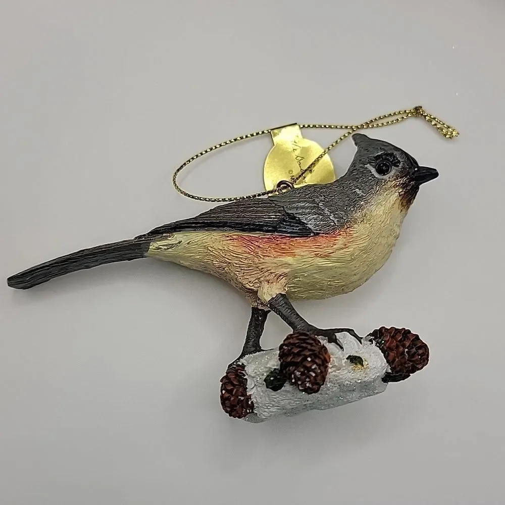 Danbury Mint Christmas Songbird Ornament Titmouse Retired